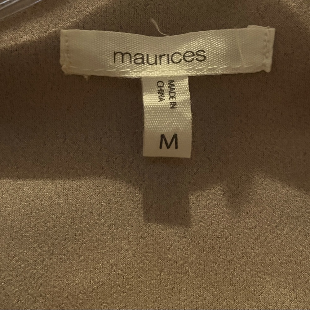 Maurice Faux Suede Coat | Size M | Taupe - Picture 3 of 4